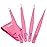 Tomata Tweezers for Eyebrows, Slant Tip and Pointed Eyebrow Tweezer Set Great Precision for Eyebrows Facial Hair, Ingrown Hair, Splinter, Blackhead and Tick Remover (4-piece) (pink)