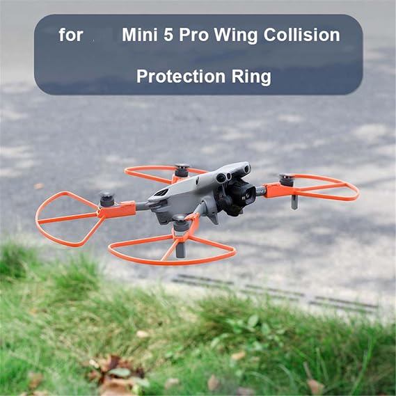 Propeller Guard for DJI Mini 5 Pro, Quick Release Removable Propellers Protector Anti-Collision Blade Bumper Set (Orange)