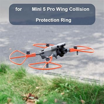 Propeller Guard for DJI Mini 5 Pro, Quick Release Removable Propellers Protector Anti-Collision Blade Bumper Set (Orange)