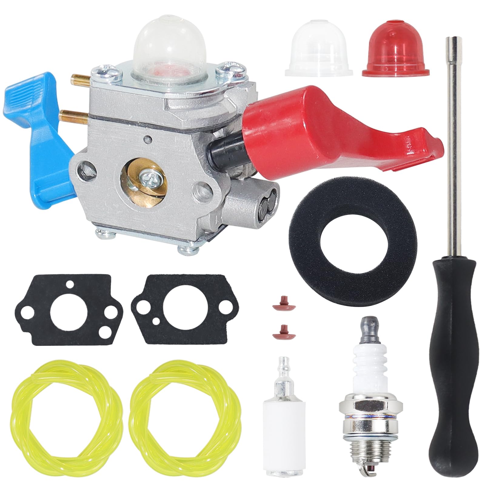 4-Carburetor Repair Kit For Kawasaki ZX600 Ninja ZX6R ZZR600 - Includes Diaphragms & Float