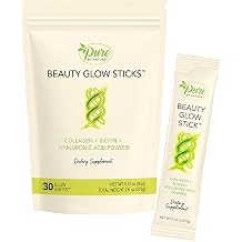 Pure By Nature Beauty Glow Sticks, Travel Collagen Powder Packets, 30 Count