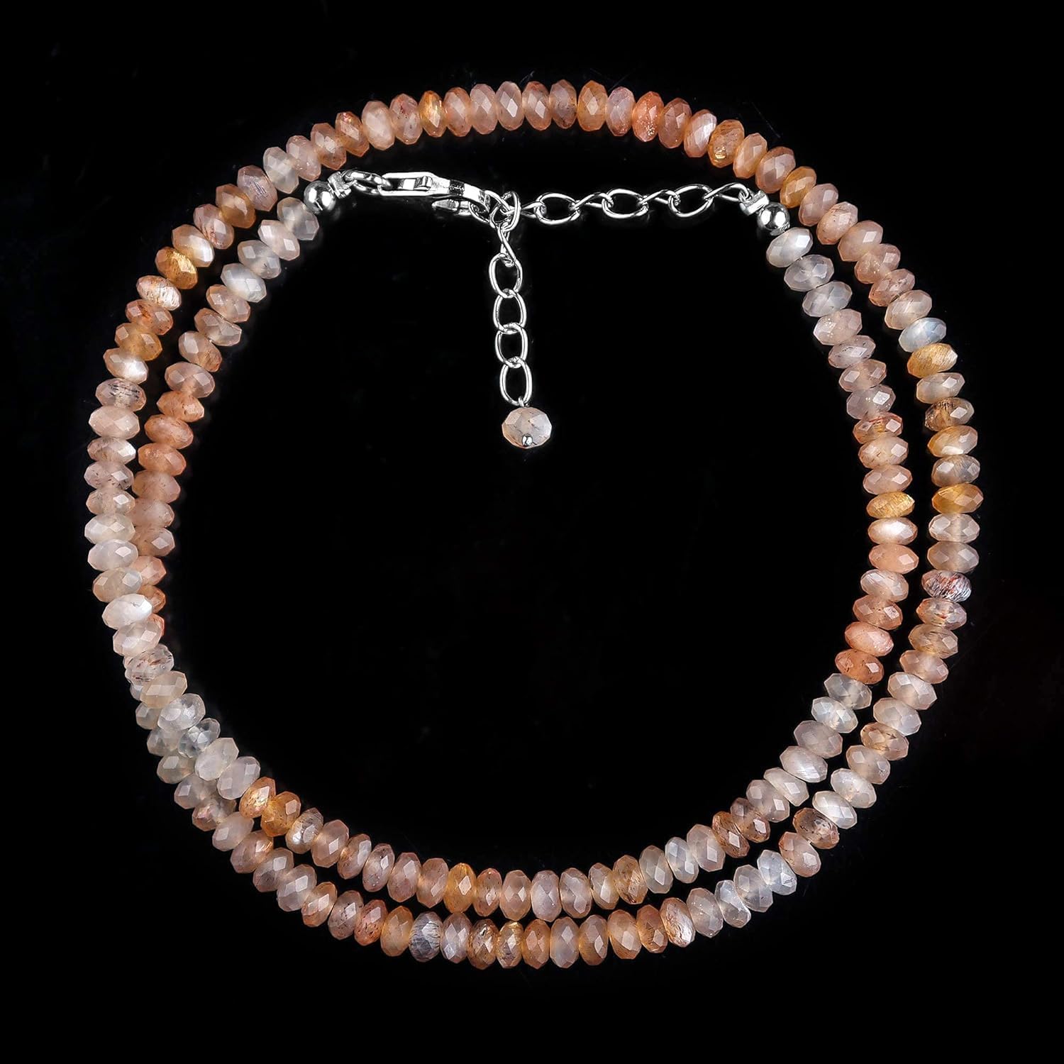 InfinityGemsArt Moonstone Necklace for Women June Birthstone, Natural Gemstone Beads, Dainty Handmade Jewelry, Chakra Energy Healing Crystals, 925 Sterling Silver Chain 18 inch Gifts For Her - Image 3