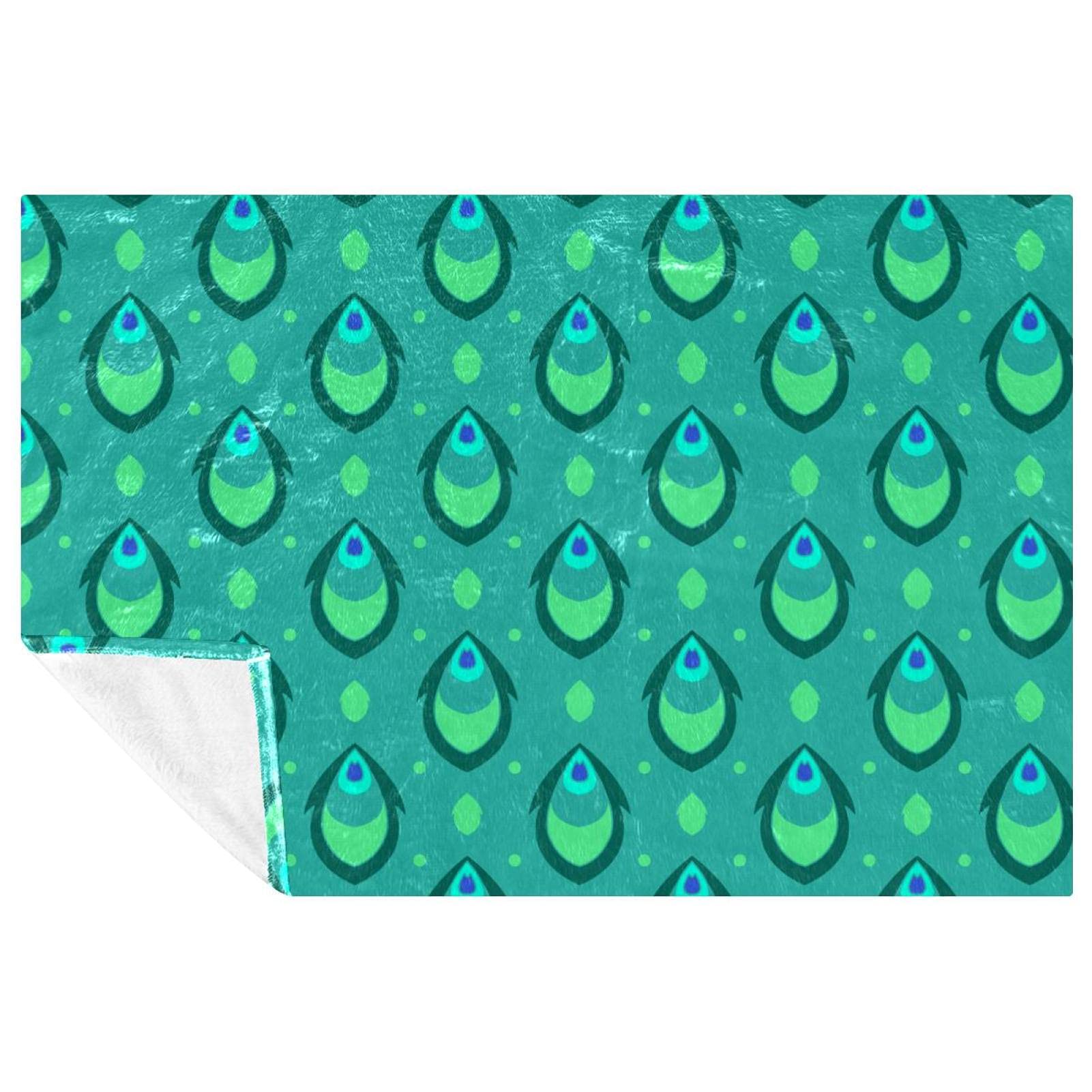 Couverture paon bleu lac pour des moments cocooning chauds et doux