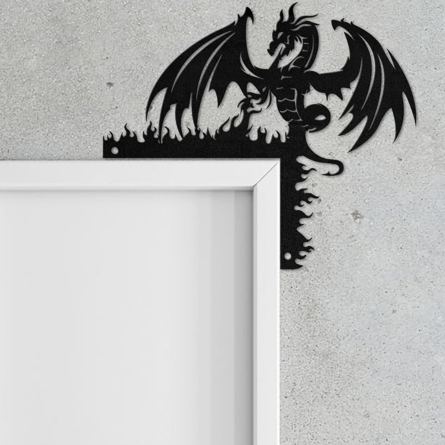 Evil Dragon Door Corner Metal Window Decor Signs,Wall Art-(B) 25cm/9.84" image 5