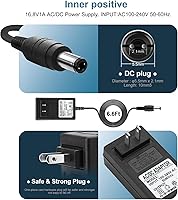 Vista 3 de 16.8V AC/DC Massage Gun Charger Adapter with 16.8V 0.8A 1A Massage Guns Power Supply Cord Cable (6.6Ft)