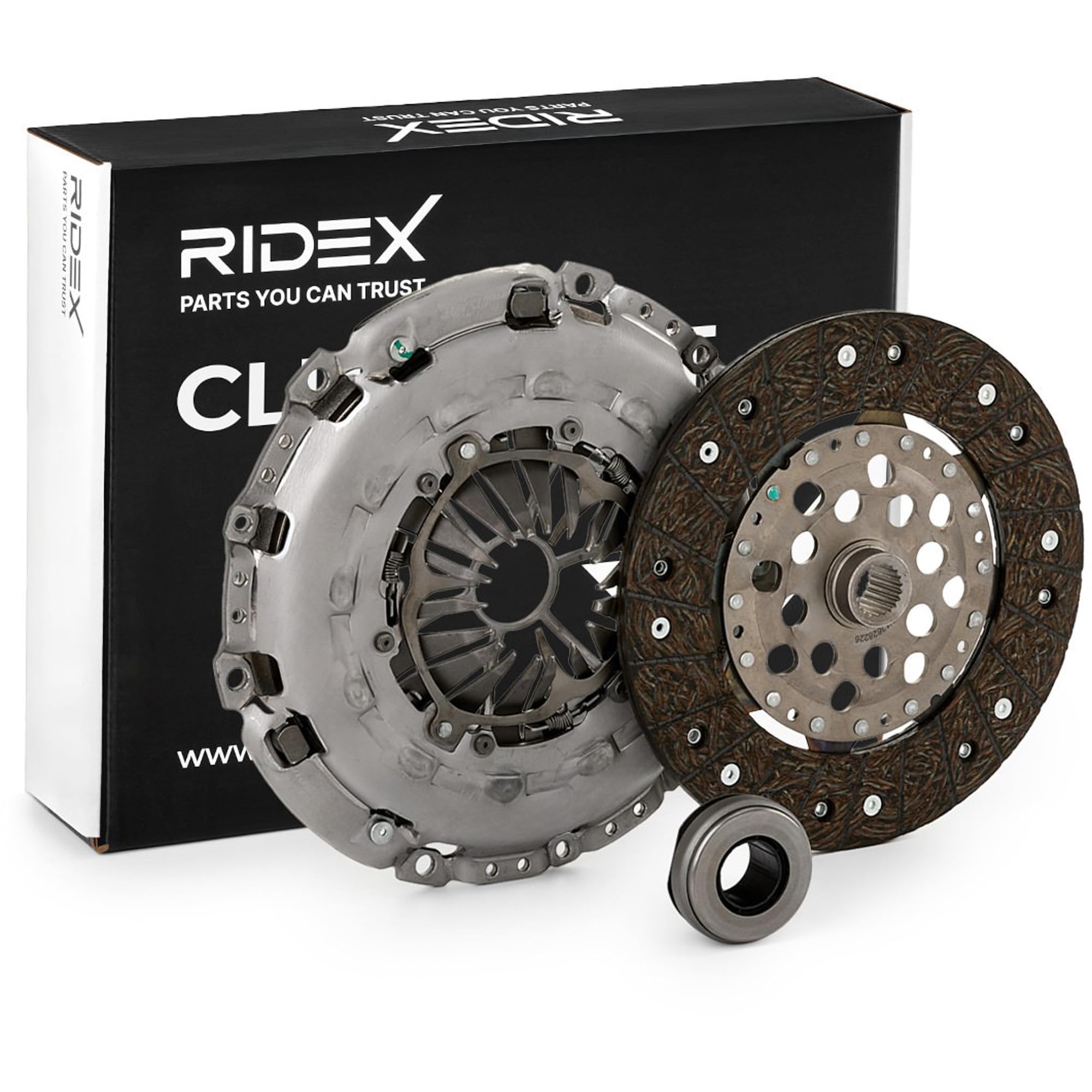 RIDEX 479C0162 Kit de embrague con cojinete de desembrague se requiere herramiente especial para montaje Revisar/sustituir volante doble masa Compatible con CITROËN C4 Grand Picasso I UA