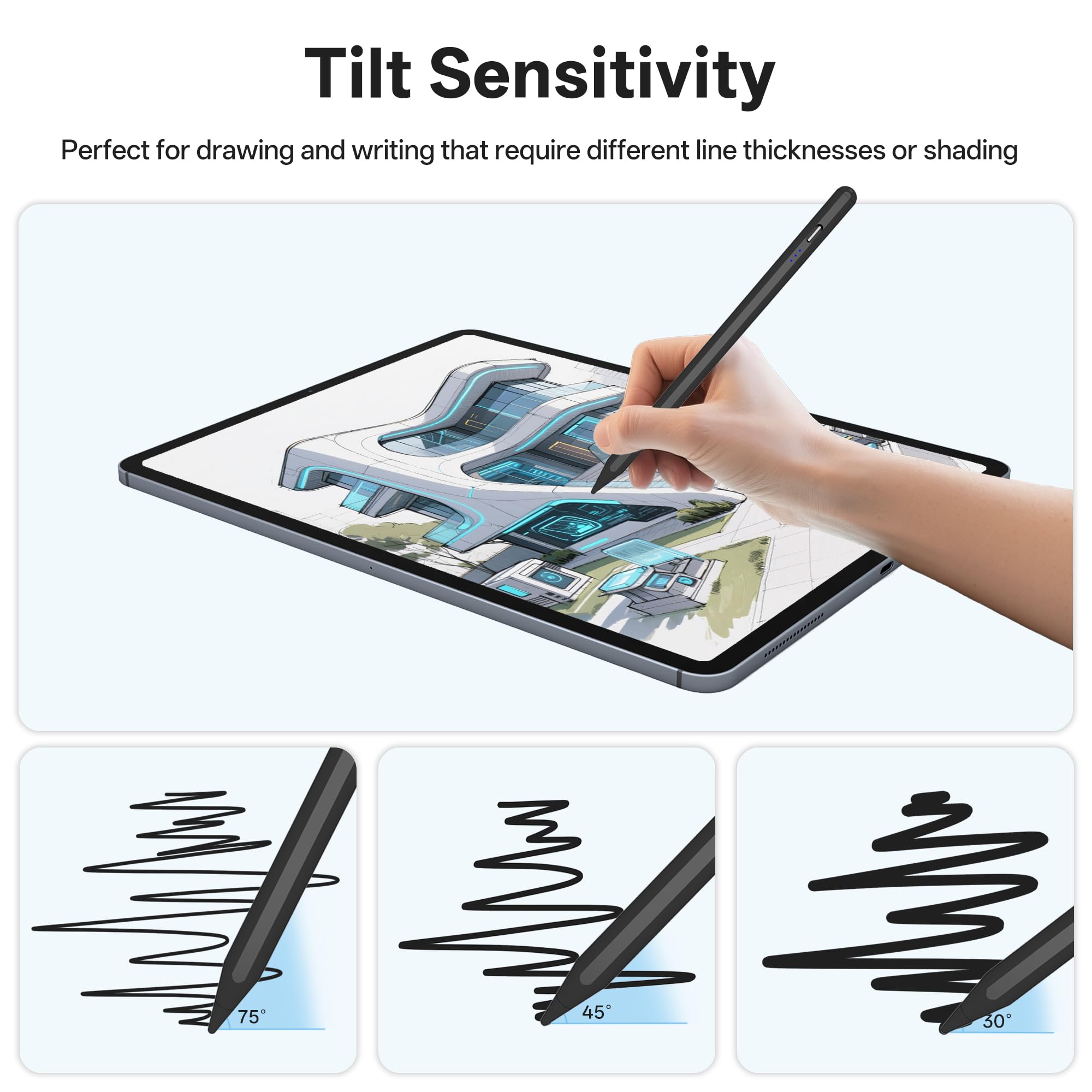 Pencil for Apple iPad Air 2024 11/13 inch M2, Stylus Pen for iPad