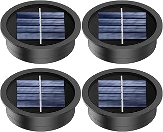 4 Pack Solar Light Replacement Tops(2.76 Inch Top, 2.36 Inch Bottom), Waterproof Replacement Solar Lantern Parts for Outdoor Hanging Lanterns DIY Table Lights Garden Patio Decor