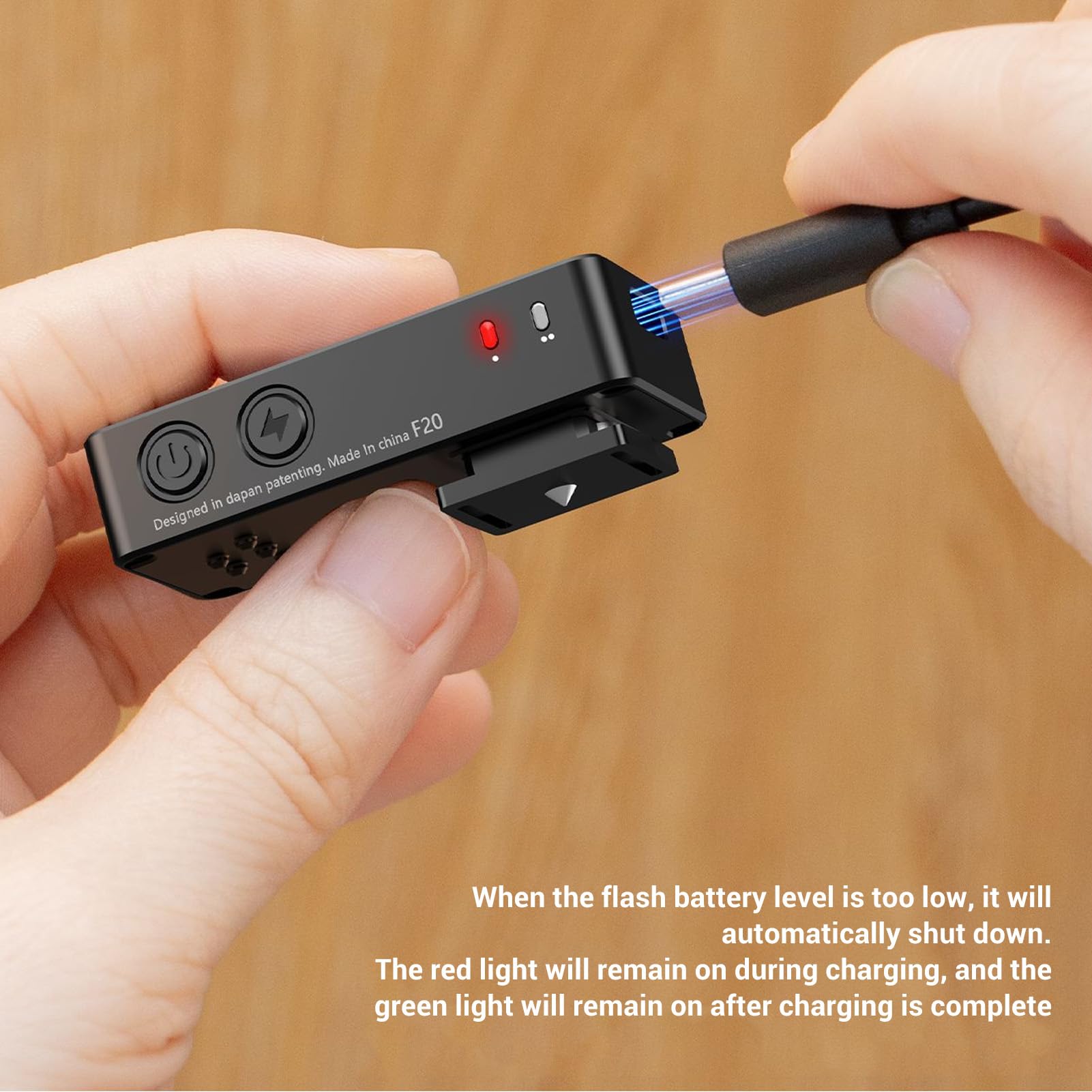 Cuifati Flash per Fotocamera per RicohGR, 2 modalità Regolabili Flash con Slitta a Contatto Caldo per Fotocamera Digitale RicohGR4 GR3, Esterno Ricaricabile con Porta di Tipo C