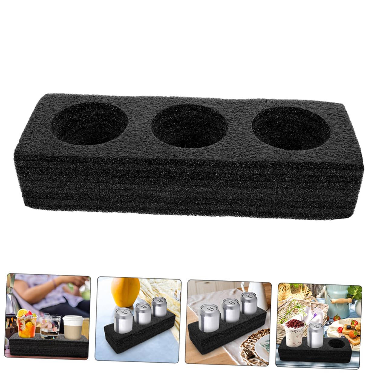 Hohopeti 6piezas Portavasos Para Café Leche Té Bandeja Portabebidas Resistente y Fácil De Usar Para Llevar