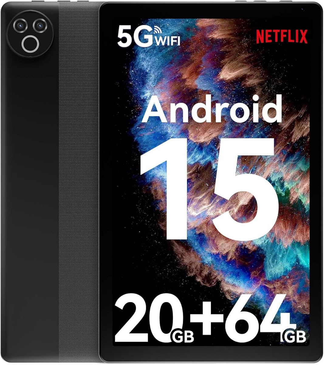 Amazon.com : Tablet 10 Inch Android 15 OS GMS Certified Tablets PC 1.8 GHz 5-Core 20 (3+17) GB RAM 64 GB ROM 1 TB Expandable 1280x800 HD IPS Touch Screen 5000 mAh WiFi 6 Bluetooth 5.4 Dual Camera 2025 (Black) : Electronics