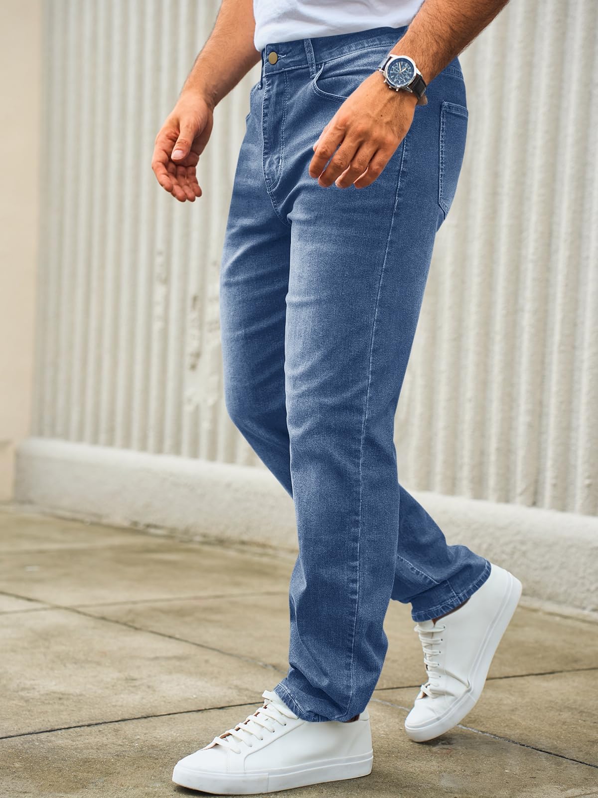 Runcati Herren Stretch Jeans Baumwolle Denim Hosen Männer | Regular Fit, Jeanshose, Freizeit, Streetwear, Jogginghose, Hip Hop, Jeanspants