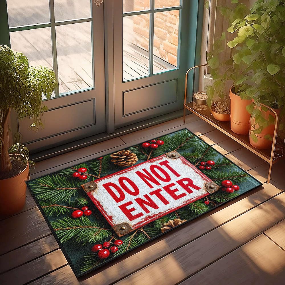Tapis de bienvenue extérieur pour entrée de maison festive en hiver et printemps