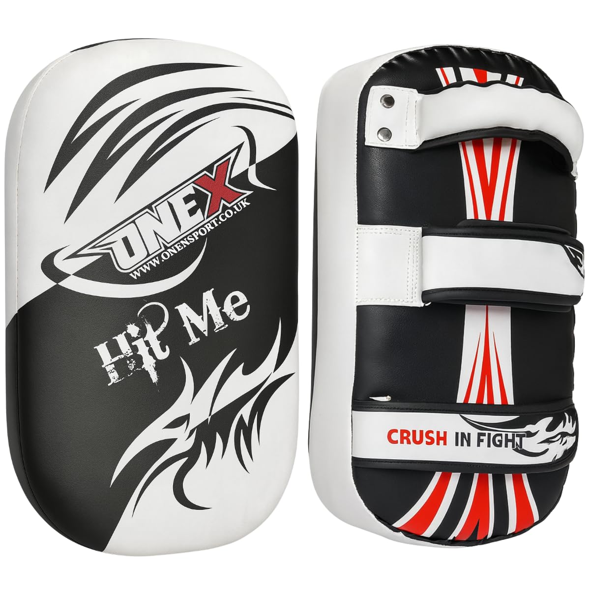 ONEX Muay Thai Pad Curved- martial arts kick shield Hook & Jab for kickboxing training to practice powerful kicks punches and strikes