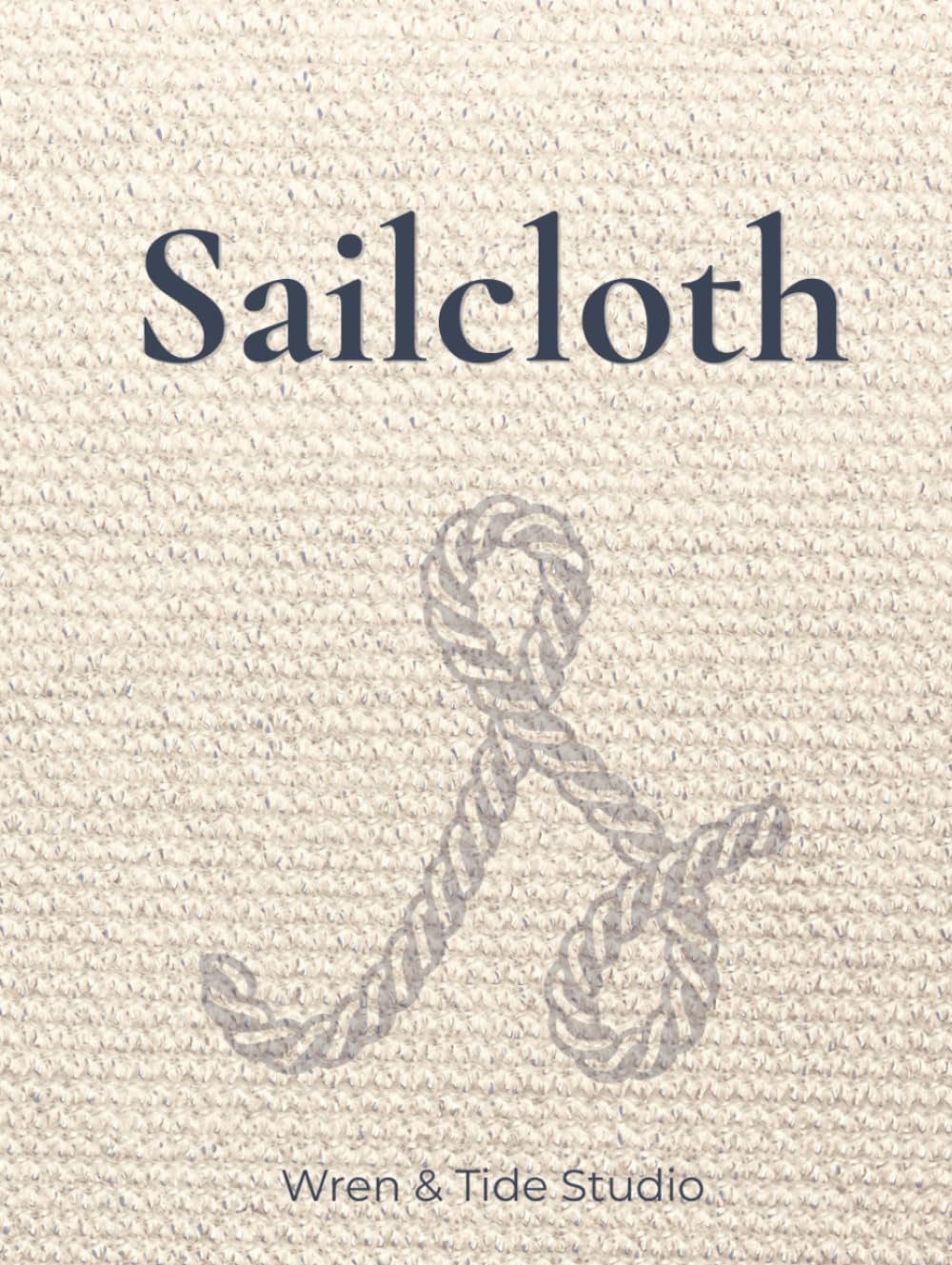 Sailcloth: Nautical Coffee Table Book | Canvas Weave Hardcover with Lined Pages for Home Decor & Display: Rope Motif | Maritime Accent for Shelf Styling & Journaling | 550 Ruled | Cream Paper