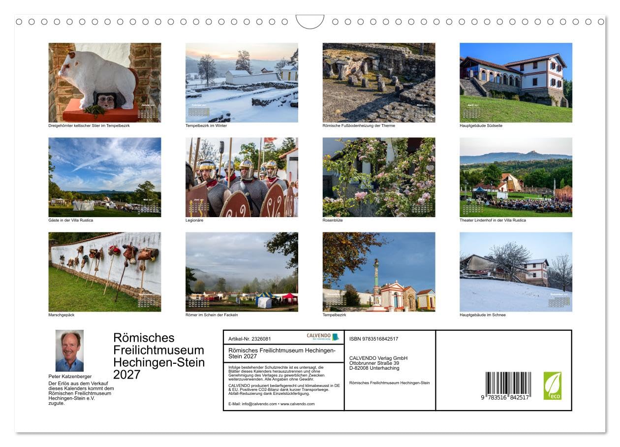 Calendrier 2027 · Musée romain en plein air de Hechingen-Stein 2027