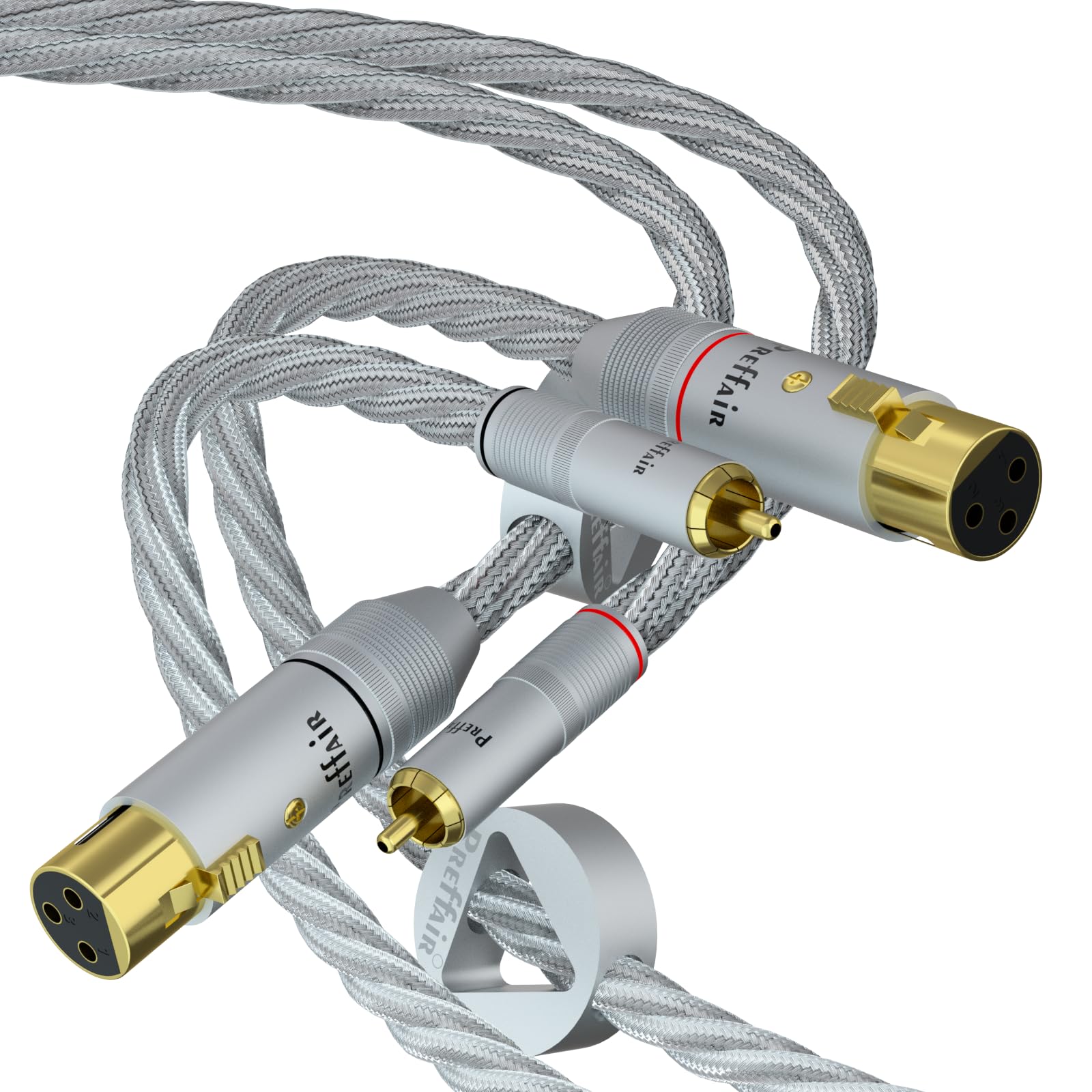 Cable de altavoz de 4 conductores Preffair X463 OCC plateado de 1,5m para DAC y AMP 8
