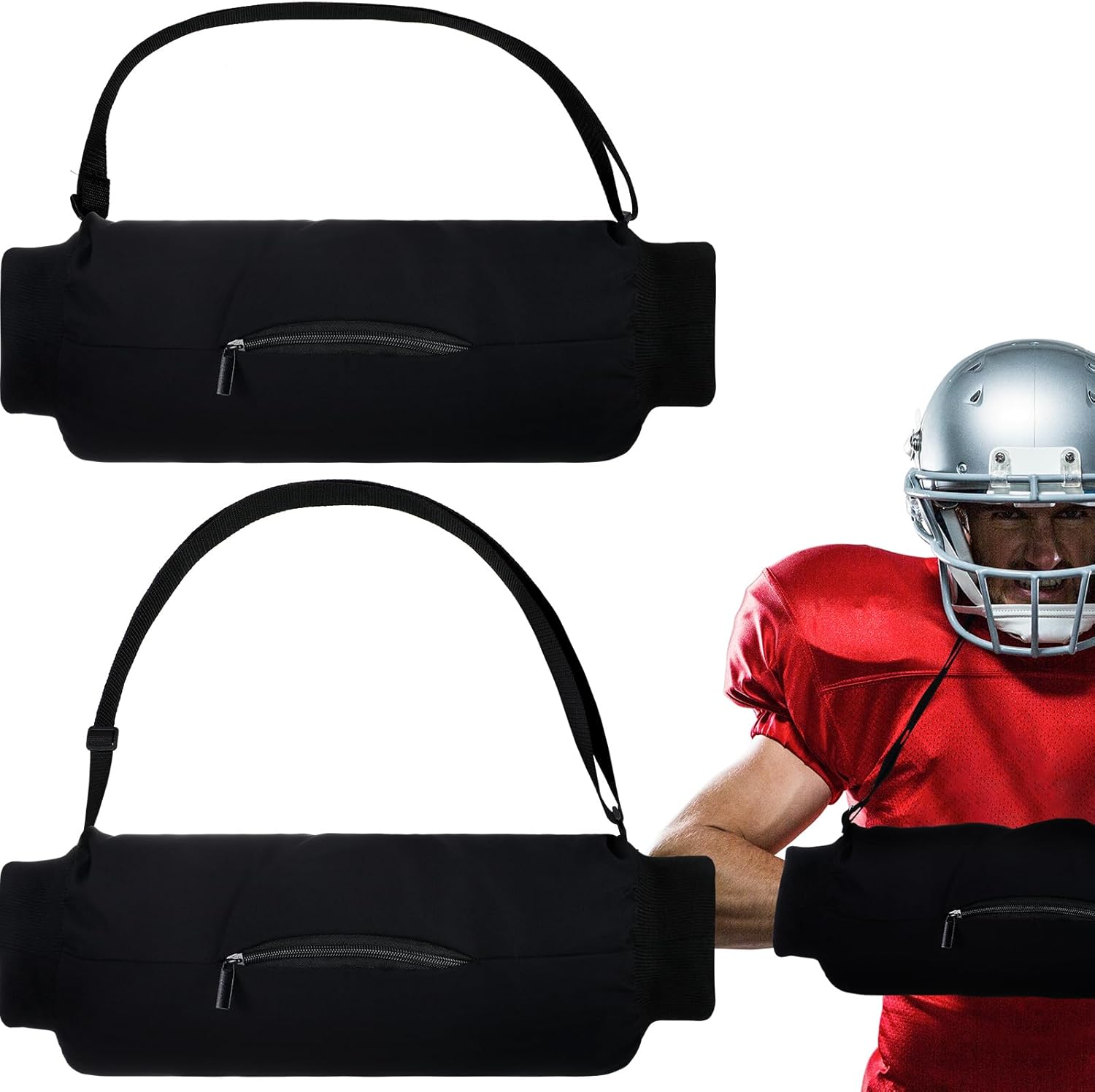 Cutecrop 2 Pcs Football Hand Warmer with Zipped Pocket and