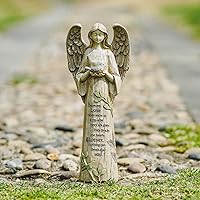 Vista 3 de Topadorn Estatuas de jardín al aire libre, figuras de resina de ángel rezando, esculturas coleccionables de ángel, 10 pulgadas de alto