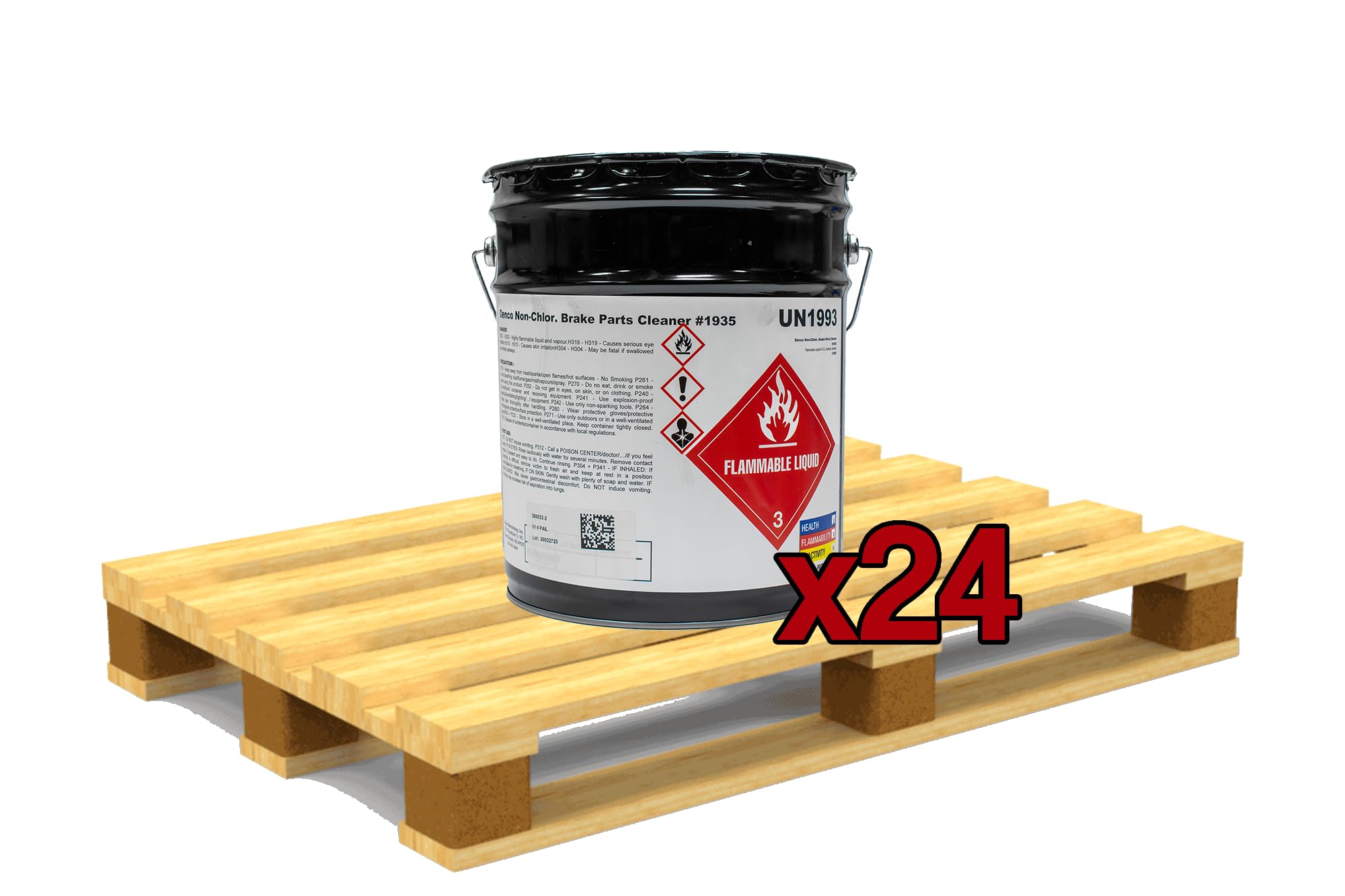 Denco #1935-5 Gallon Pail of Brake and Parts Cleaner - Non Chlorinated, Automotive, Industrial Cleaner and Degreaser - 24 Pails