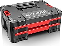 Vista 1 de Anyyion Organizador de almacenamiento de herramientas con cajones dobles, cierres resistentes, apilable