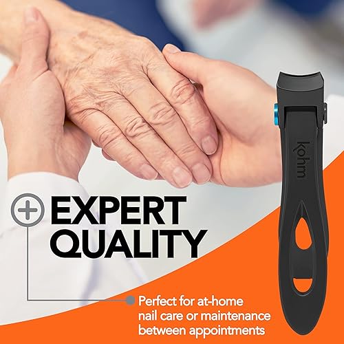 Miniatura 7 de KOHM Cortaúñas para uñas gruesas, resistentes, afiladas, de boca ancha, profesional, cortauñas de manos y pies para hombres, mujeres y personas