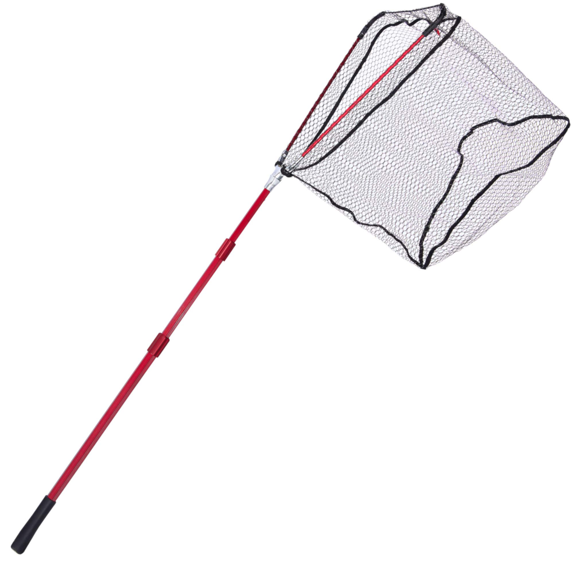 Balzer Shirasu 2,30m 55cm Kescher - Unterfangkescher zum Landen von Fischen, Angelkescher, Klappkescher für Raubfische, Spinnkescher