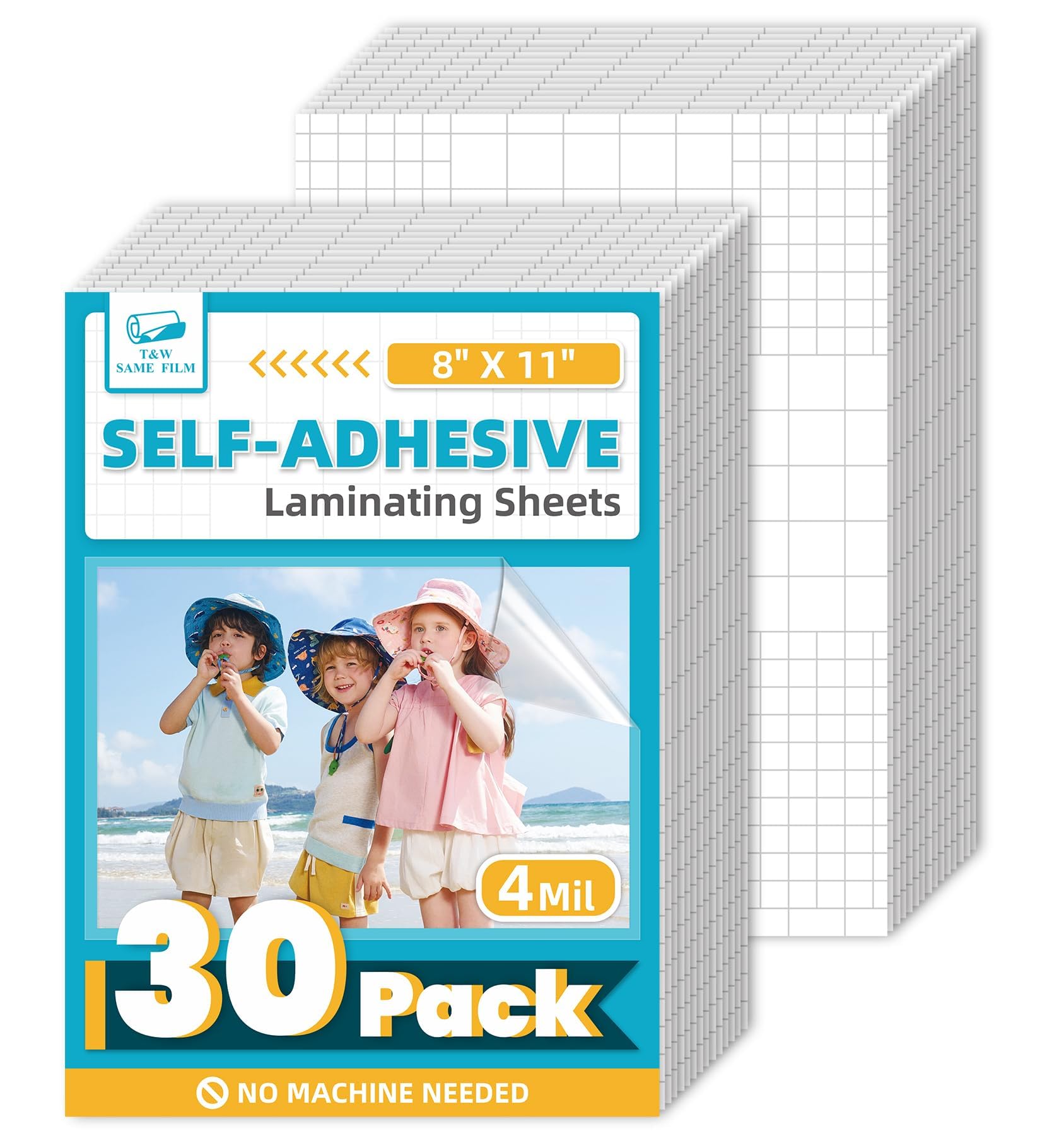 Photo 1 of ***BENT *** Self Adhesive Laminating Sheets 30 Pack, 8x11'', No Heat Laminating Sheets