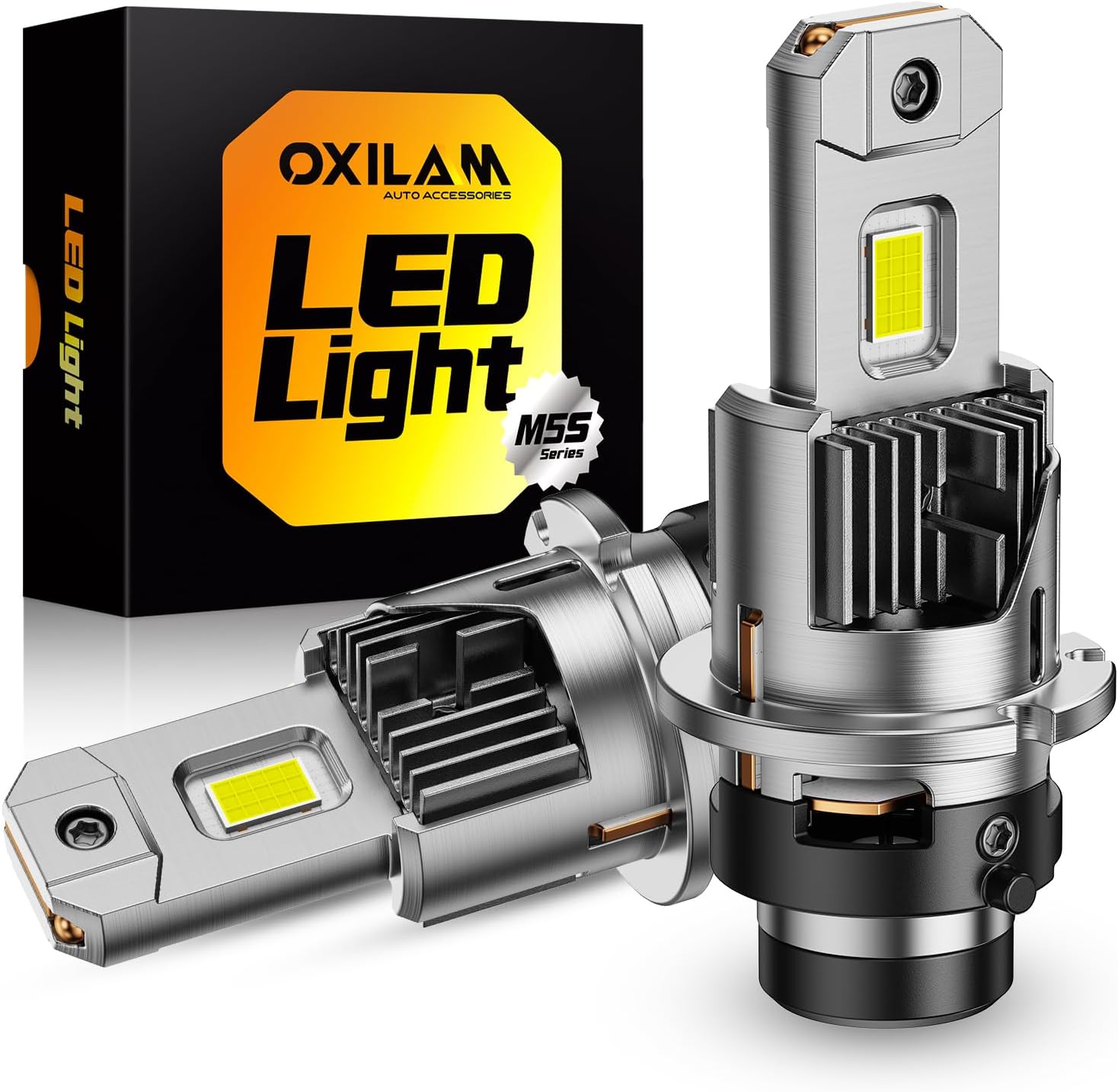 OXILAM 2026 Latest D2S Bulbs 900% Ultra Bright 6500K, 1:1 Mini Xenon Size Fog Light Bulb, Non-Polarity IP68 Waterproof Wireless HID Bulbs Replacement, 2PCS