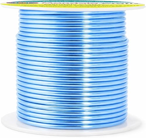 Vista 459 de Mandala Crafts Alambre de aluminio anodizado de calibre 8 para hacer joyas, alambre gris flexible de color de 32 pies, flexible y flexible