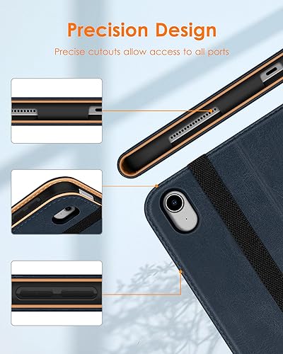 Miniatura 4 de DTTO Funda para iPad Air de 11 pulgadas M3M2 (20252024), iPad Air de 5  4 Generación (20222020), Funda Folio de Negocios de Cuero Premium con