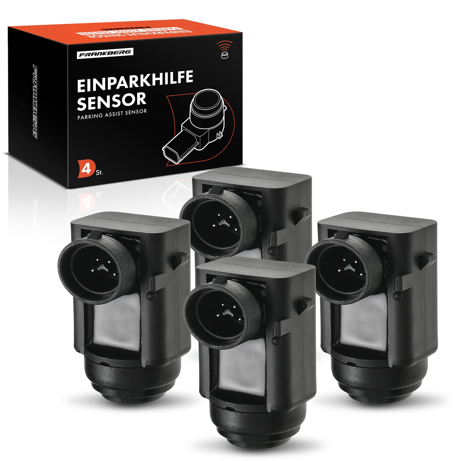 Frankberg 4 sensori PDC per assistenza al parcheggio con anello di tenuta | Compatibile con: Vitobus W639, Classe A W168, Classe E, modello T, S210, Classe M W163, SLK R171, CLK Cabriolet A209