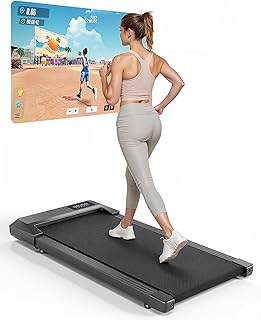 Tapis roulant, tapis roulant con LCD Scarn, pedana da 2,5 HP con APP e controllo remoto, carico massimo 113 kg, con corsi di allenamento e corse, 1-4km/h per casa o ufficio