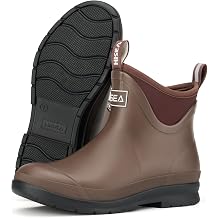 HISEA Womens Chelsea Rain Boots Fashion Waterproof Short Ankle Garden Shoe