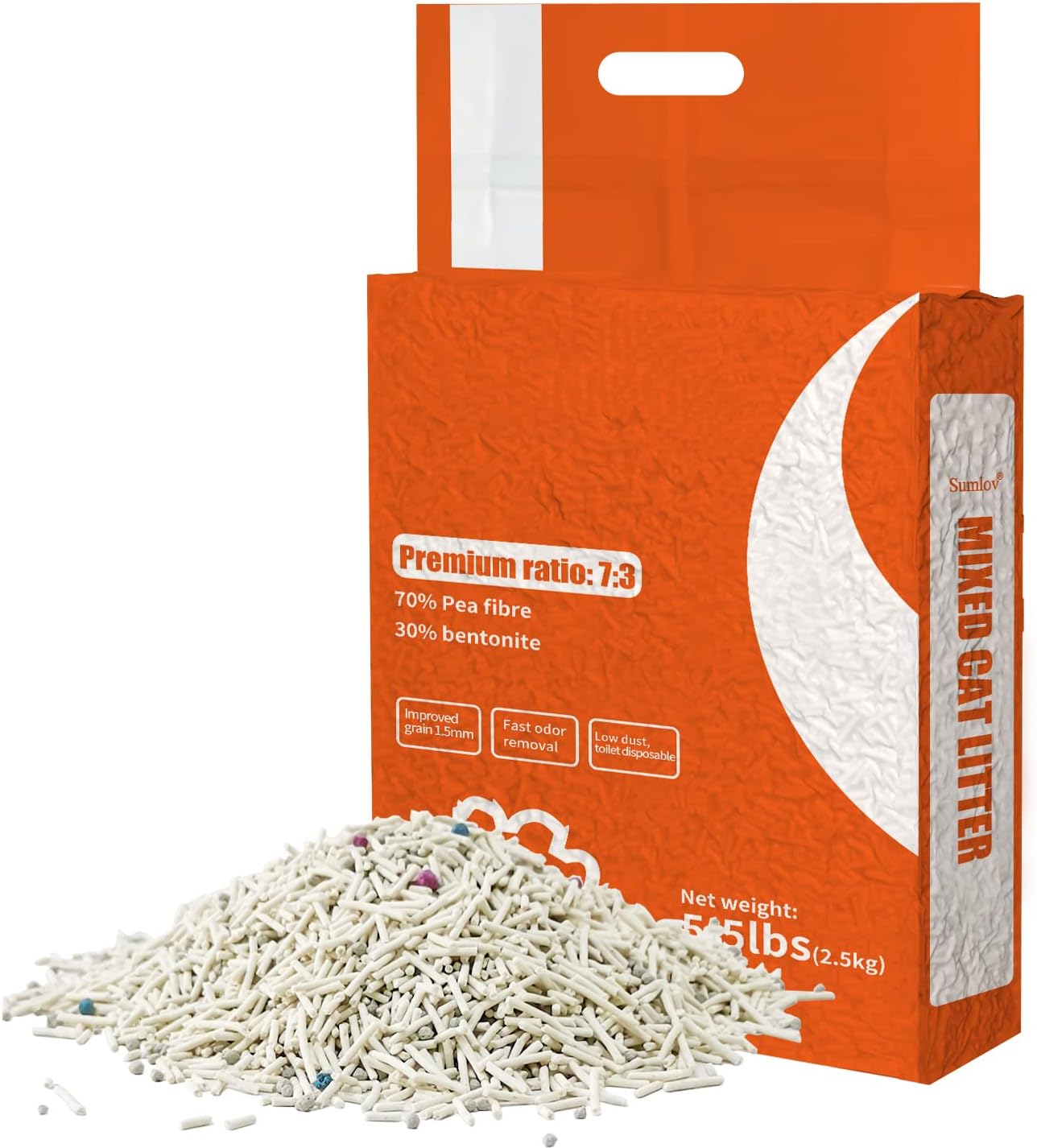 Pea Fiber and Bentonite Mixed Cat Litter Flushable Kitten