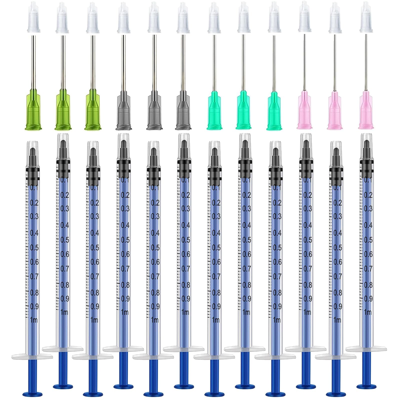 Amazon.co.jp: ShuaWdk 12枚1mlシリンジ 注射器、14G、16G、18G、20G針