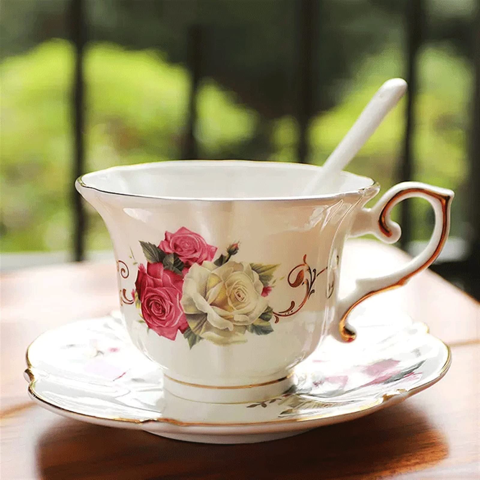 Nowoczesny styl popołudniowa herbata czarna filiżanka ceramiczny zestaw do kawy wykwintna porcelana kostna na gorącą czekoladę (niebieski)