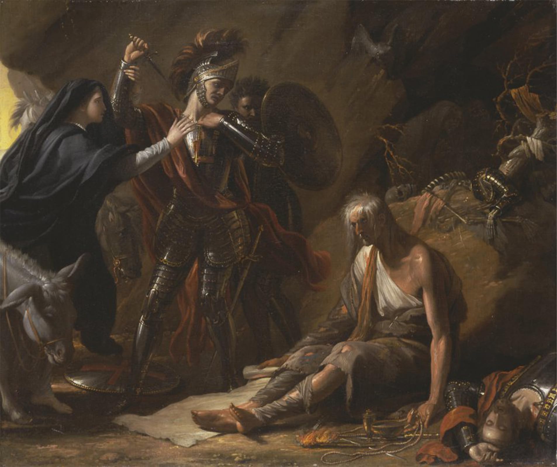 POSTERIIk Famous Print Pop Art Wall Art Graffiti the Cave of Despair by Benjamin West Art Prints for Home Decor 60x90cm