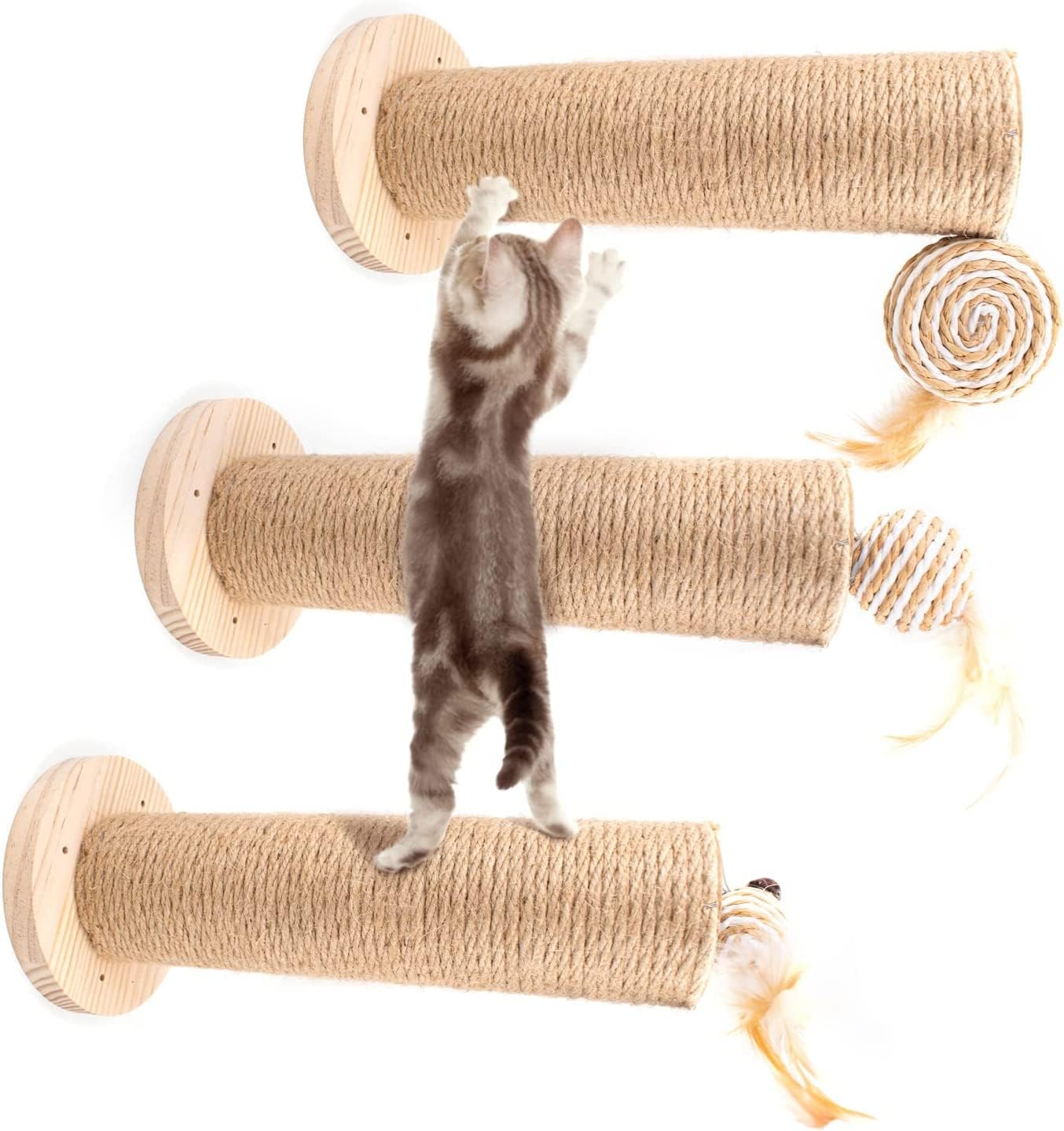 10 inch Cat Wall Steps Cat Wall Furniture Sisal Cat Steps