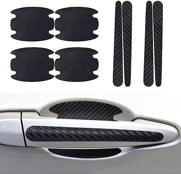 8 PCS Car Door Handle Sticker for Volkswagen Golf 7 MK7 MK 7.5 GTI GTD R Rline 2012-2017, Sticker Self Adhesive Scratch Free Carbon Fiber Texture Anti Scratches