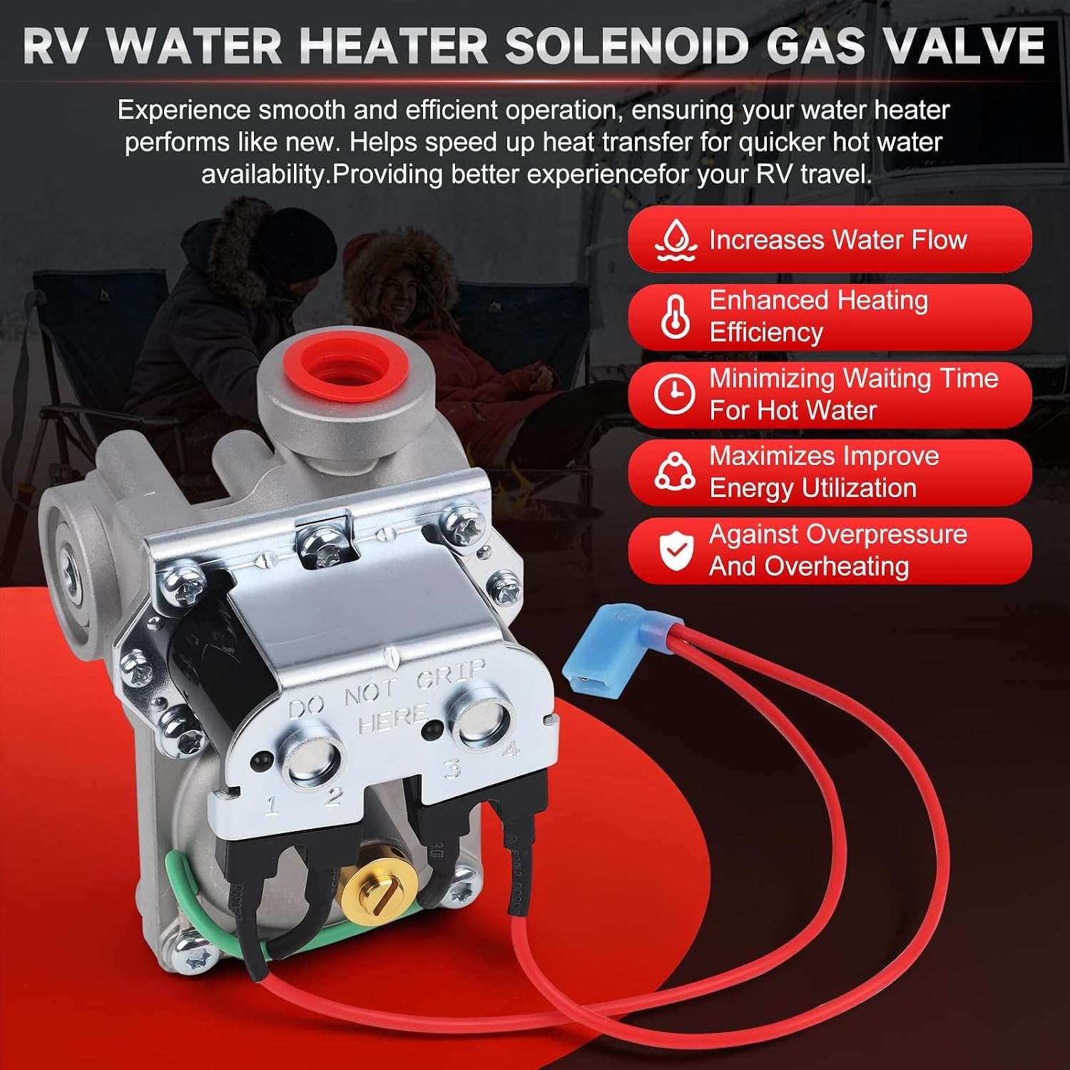 93844 RV Water Heater Solenoid Gas Valve Compatible with Atwood 6 and 10 Gallon Water Heaters GC6AA-10E GC10A-4E G6A-8E G6A-6E G6A-4E G10-3E G6A-2E G6A-3E GC6A-7E Replaces for 93870 93321 92078