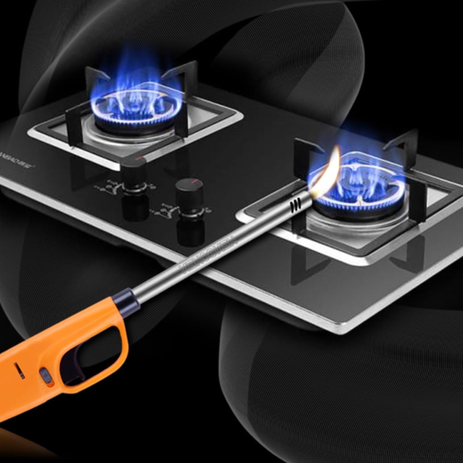 iCODOD Long Lighters Pack, 5x Refillable Butane Fire Lighters, Multicolor, Ideal for BBQ, Grill, Kitchen, Camping & Candles - Image 3