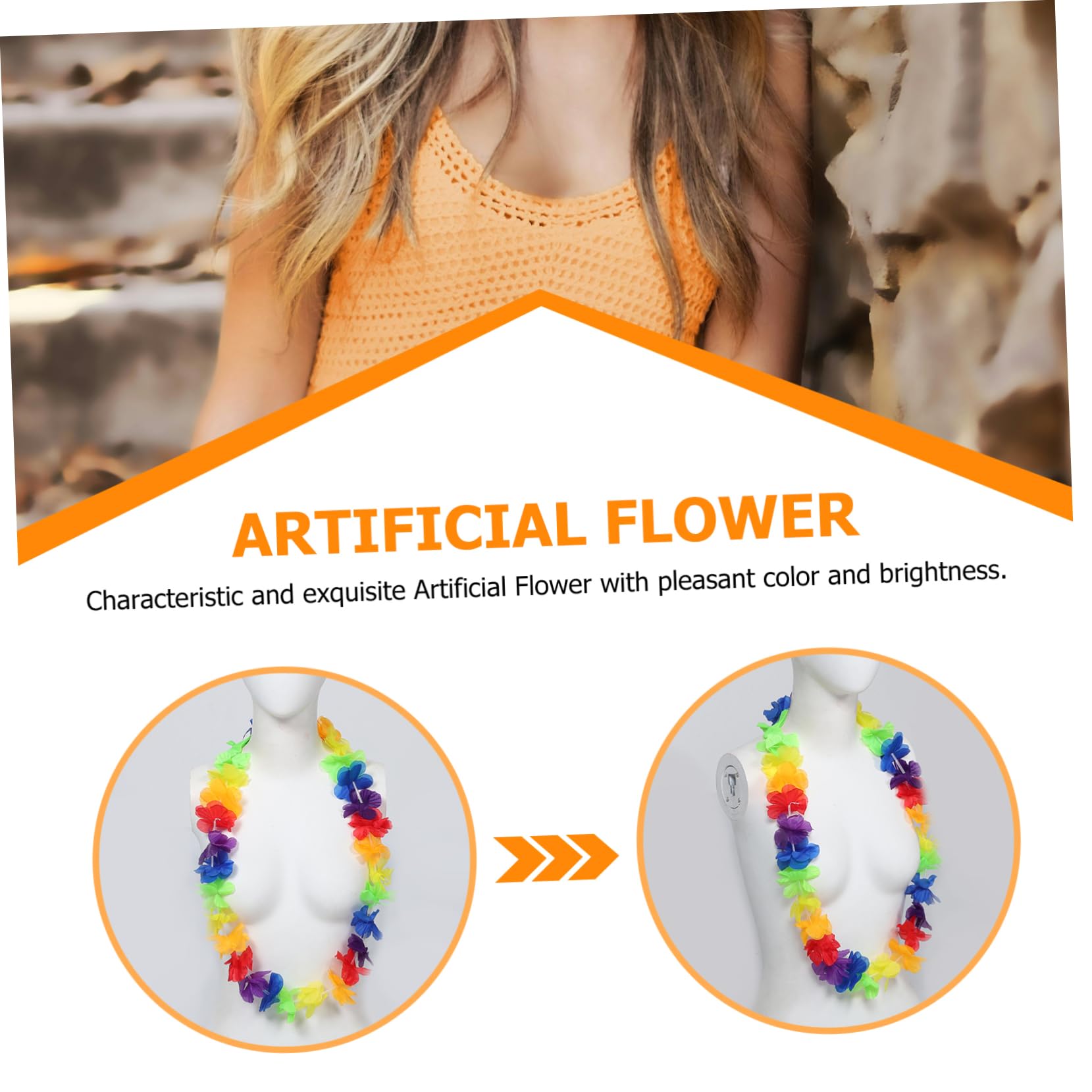 MAGICLULU 2 Series Collar De Flores Hawaianas Fiesta Hawaiana Room Decoration Decoración Fiesta Decoración De Fiesta Temático Aloha Leis Guirnaldas Hawaianas Guirnalda Luau 10 Piezas*2