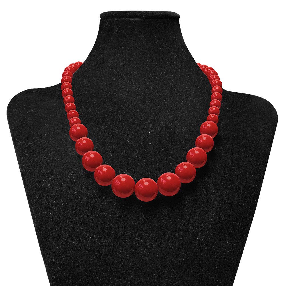 SoulCats® Set di Gioielli, Collana di Perle, Bracciale di Perle e 3 Paia di Orecchini in Diversi Colori