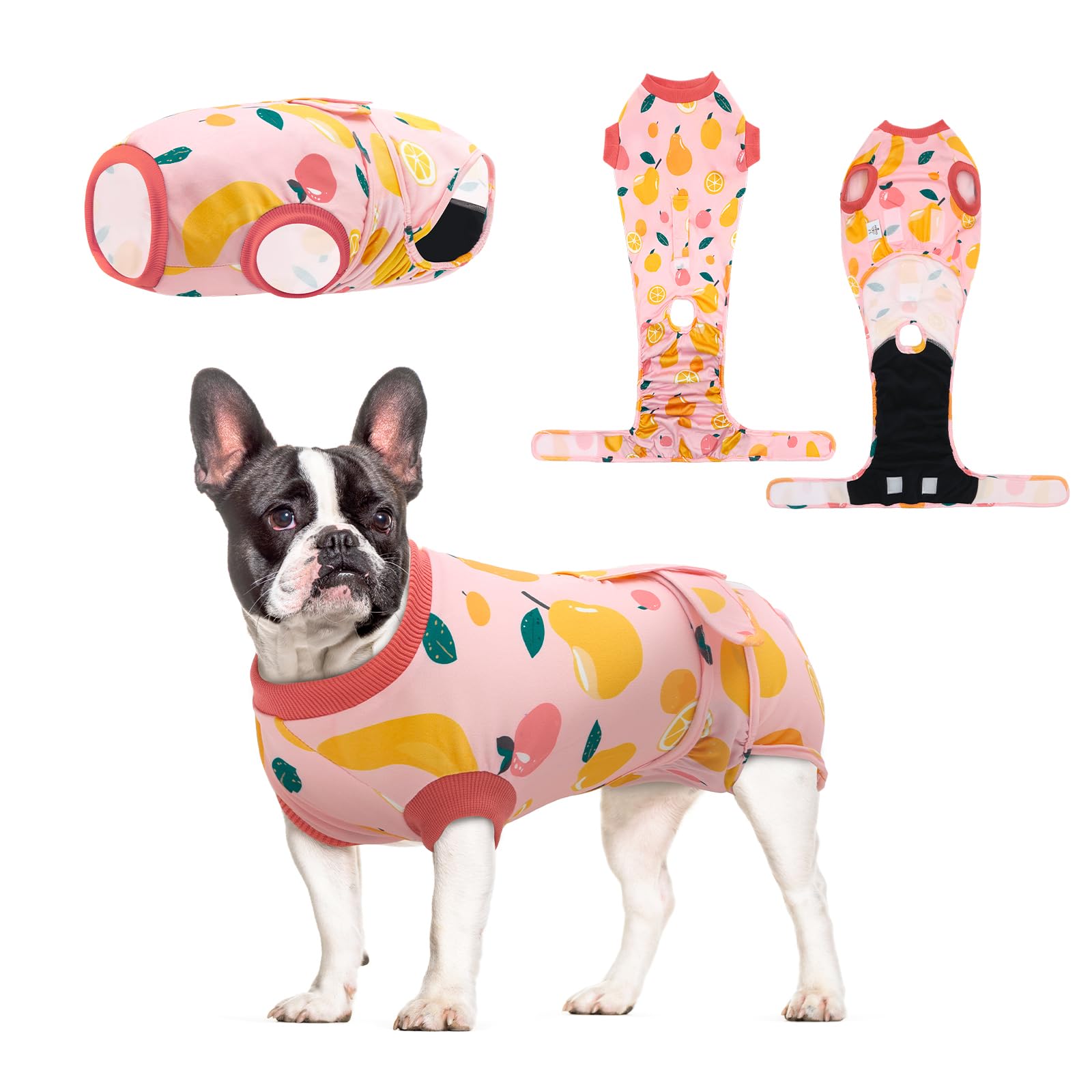 CuteBone Recovery Suit for Dogs Cats After Surgery, Prevent Licking Dog Onesies Pet Surgery Recovery Suit Shirt Abdominal Wounds Bandages SSF10S