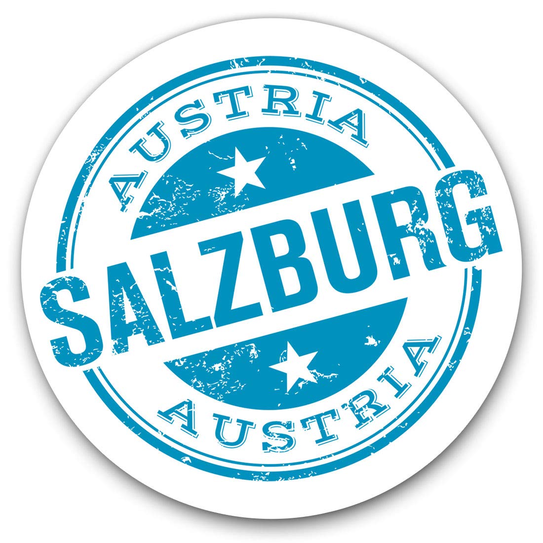 Destination Vinyl Ltd Salzburg Austria 10603 Vinyl Stickers (Set Of 2) 10Cm - Salzburg Austria Decals For Laptops,Tablets,Luggage,Scrap Booking,Fridges, 10603