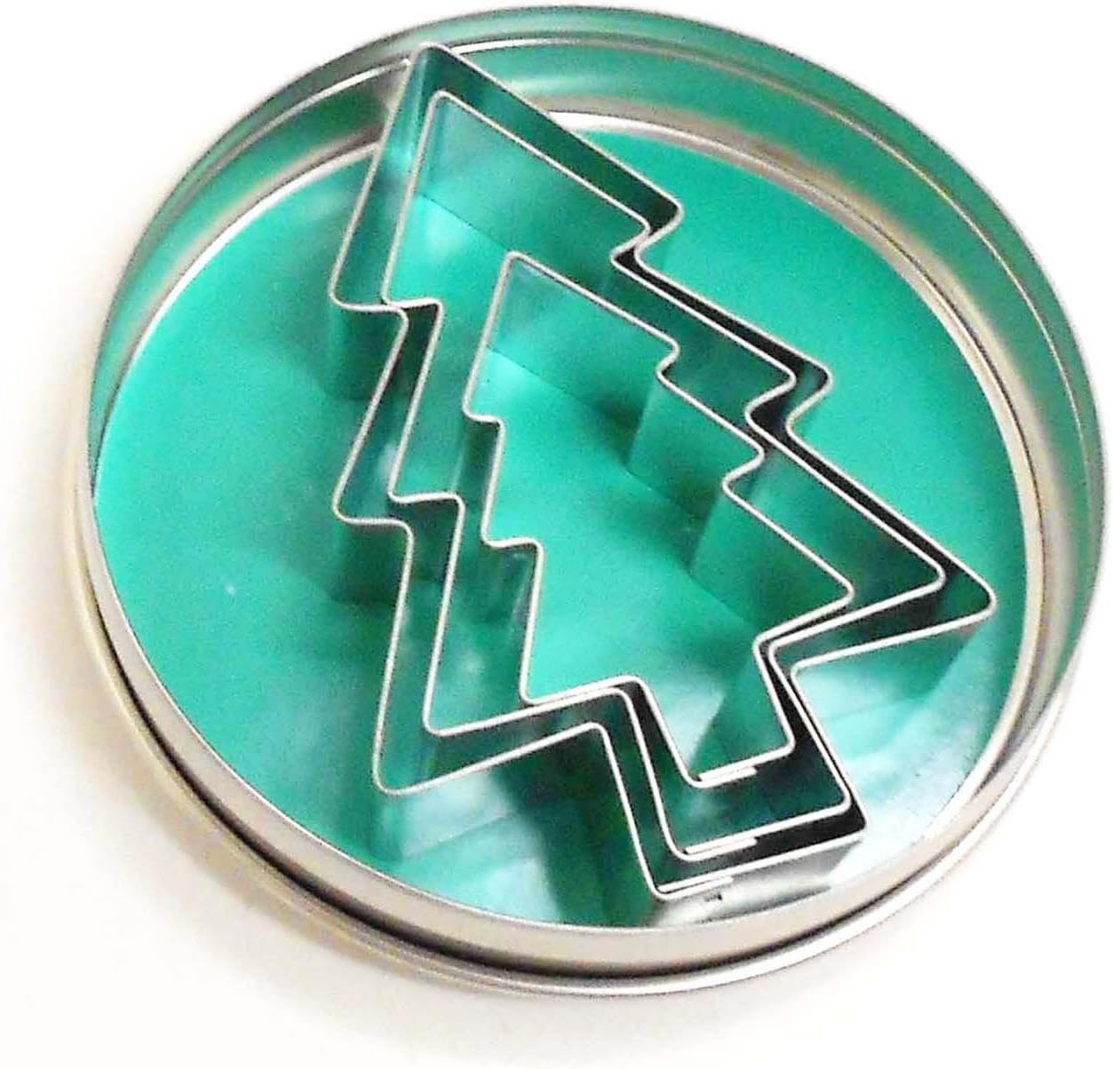 Tinplated Tree Cookie Cutters, Set of 3 Christmas Tree