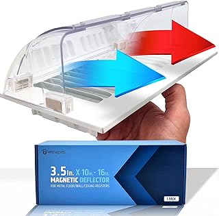 Powerful Magnetic Vent Air & Heat Deflector (1 Pack) for Ceiling, Floor and Wall - Will Never Fall Off - Adjustable from 9.2" to 16" - Super Strong Neodymium Magnets (Upgraded Design)