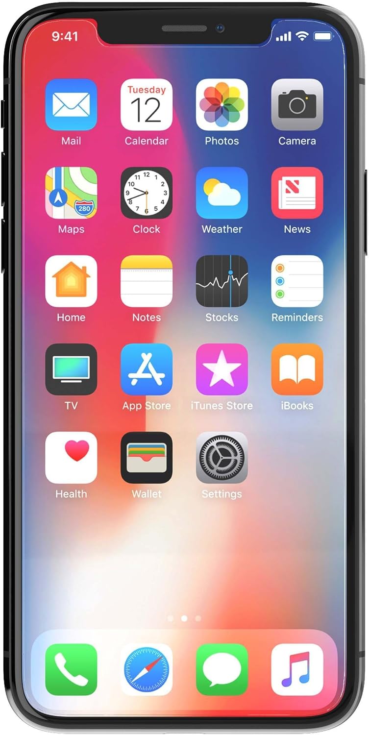 tech21 Impact Shield Screen Protector with Anti-Glare Compatible for Apple iPhone X/XS, Clear (T21-5874)