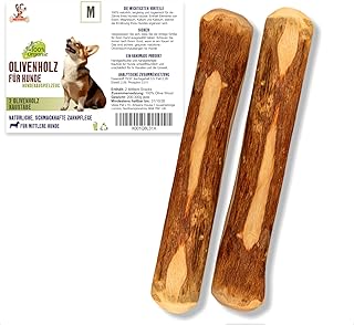 Olive Wood for Dogs Medium Pack of 2 Chewing Wood Medium Wooden Bones as Dog Toy Chew Toy Dog product image